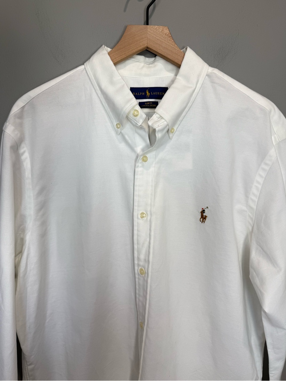 Ralph Lauren Slim Fit Stretch Oxford Button Down Shirt White XL NWT - Picture 2 of 8
